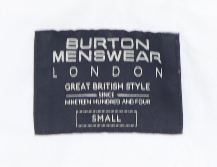 Burton Menswear Ivory Short Sleeve Button-Up Shirt S