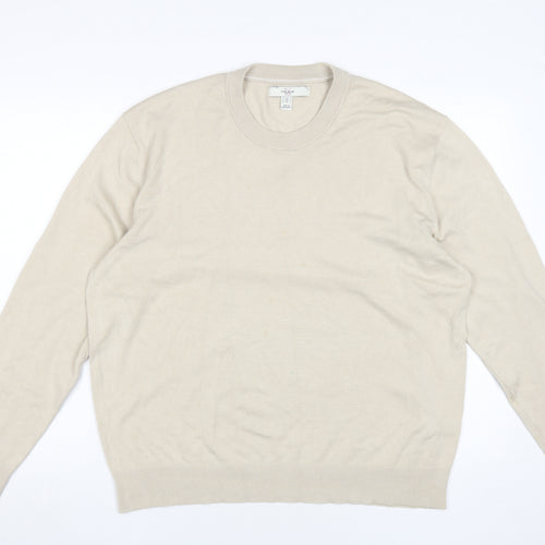 River Island Men's Beige XL Pullover Jumper