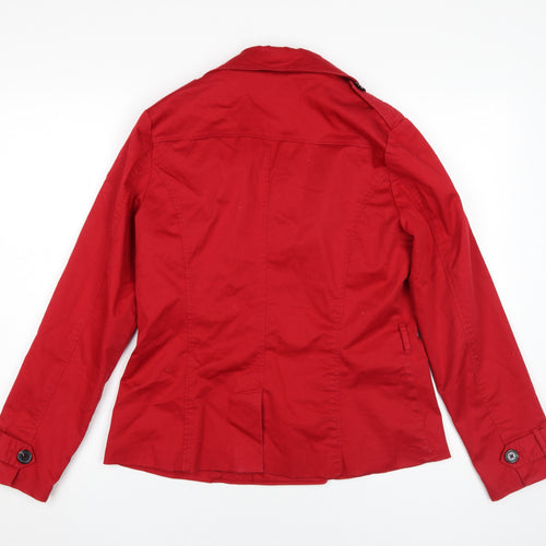 Laura Ashley Red Women's Pea Coat Jacket Size 10