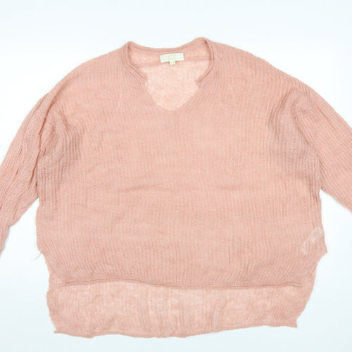 JCL Women's Pink Relaxed Pullover Jumper, One Size