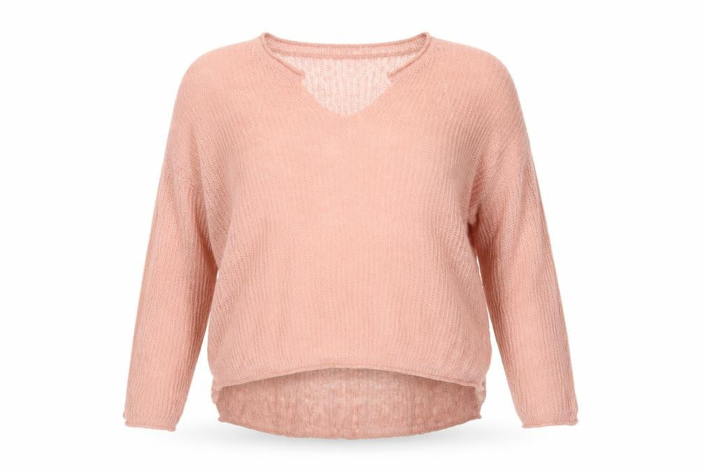 Front view of JCL Women's Pink Relaxed jumper, One Size