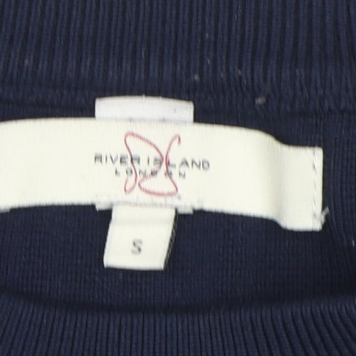 River Island Men's Blue Pullover Jumper, Size S