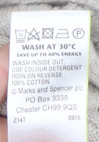 Marks and Spencer Women's Beige Crew Neck Pullover Size 12