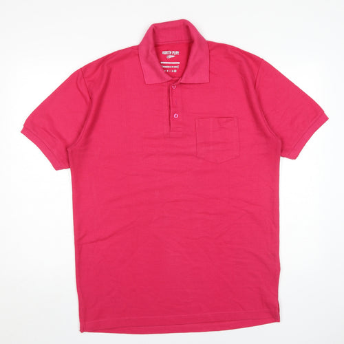 North Play Men's Red M Polo Shirt - Short Sleeve