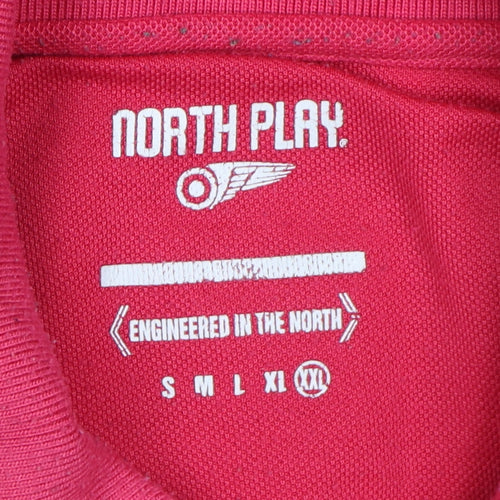 North Play Men's Red M Polo Shirt - Short Sleeve
