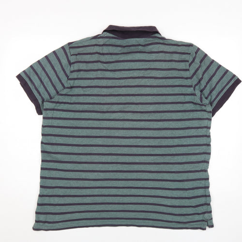 Sublime Apparel Men's XL Grey Striped Polo Shirt