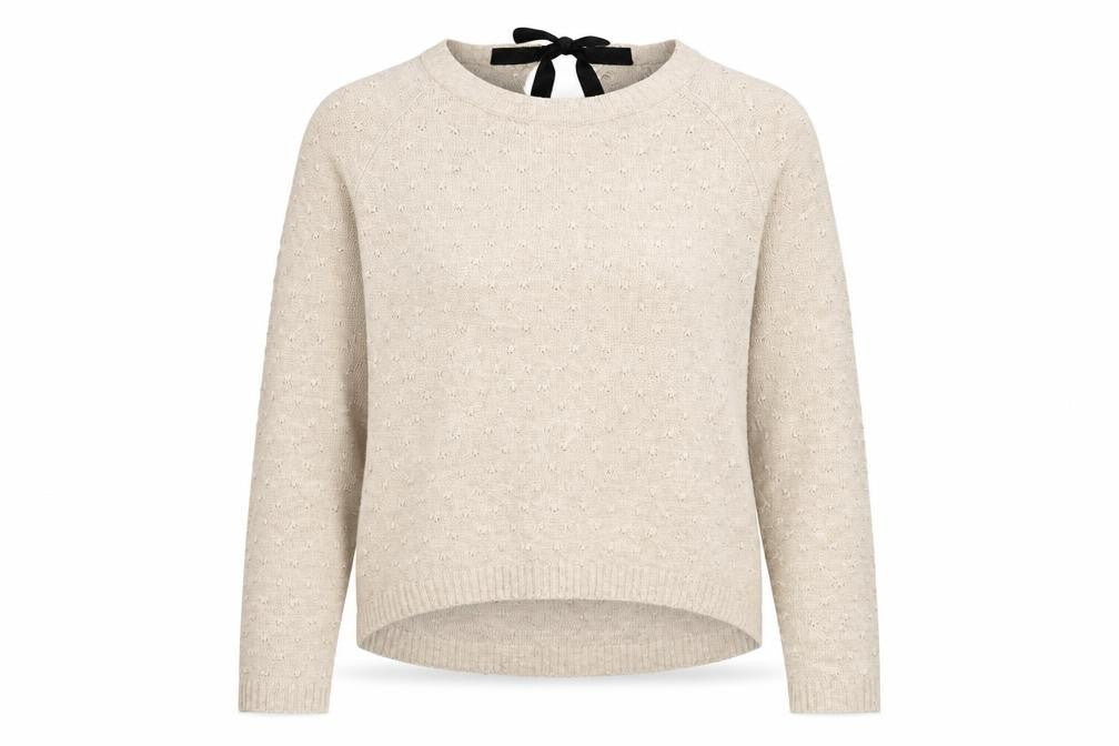 Front view of Dotti Women's Beige jumper, size M
