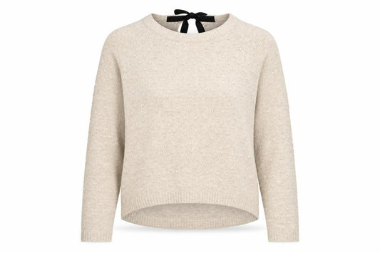 Front view of Dotti Women's Beige jumper, size M