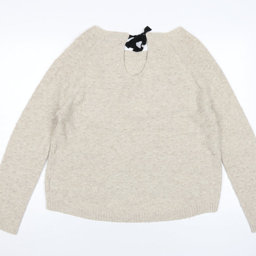 Dotti Women's Beige Pullover Jumper, Size M