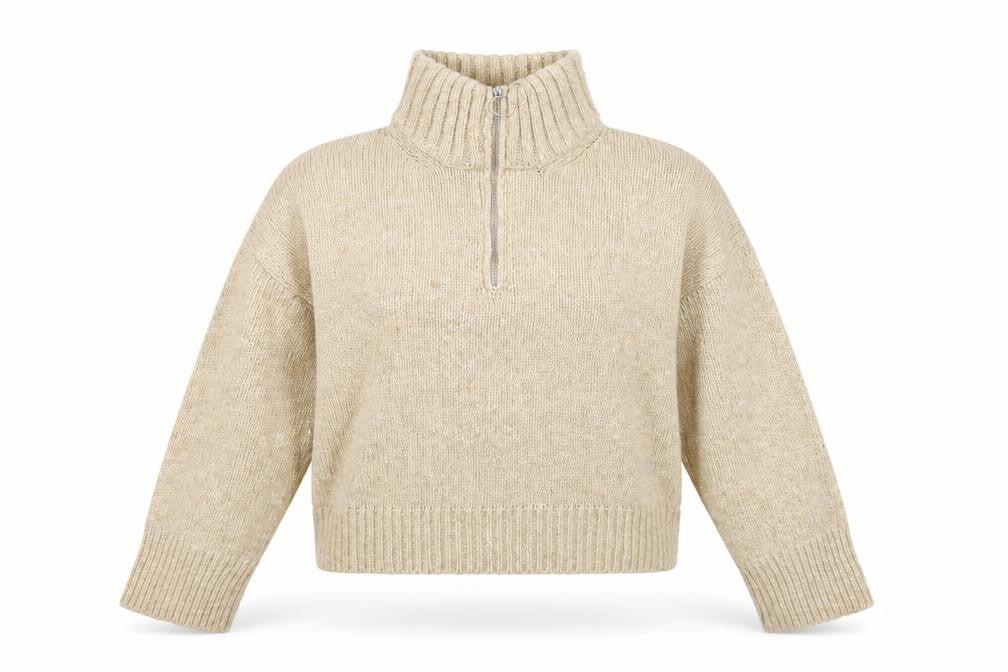 Front view of ASOS Design Women Beige High Neck jumper S