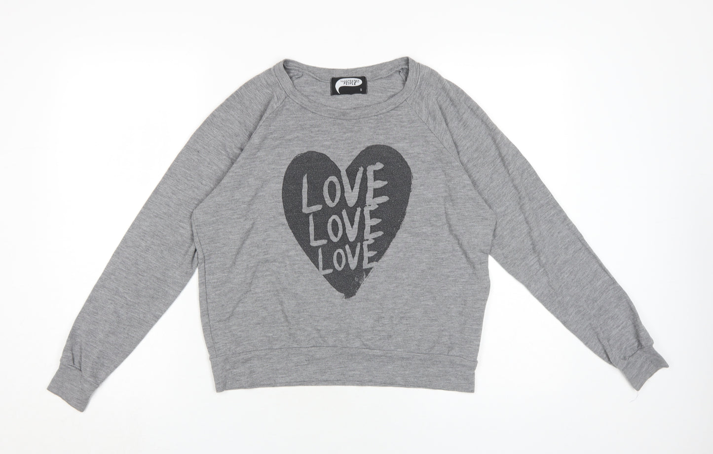 Illustrated People Women's Grey Love Sweatshirt S