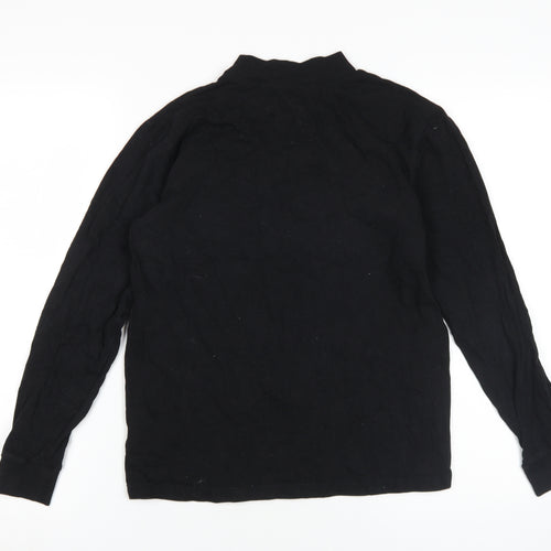 Next Boys Black Graphic Embroidered Long Sleeve T-Shirt