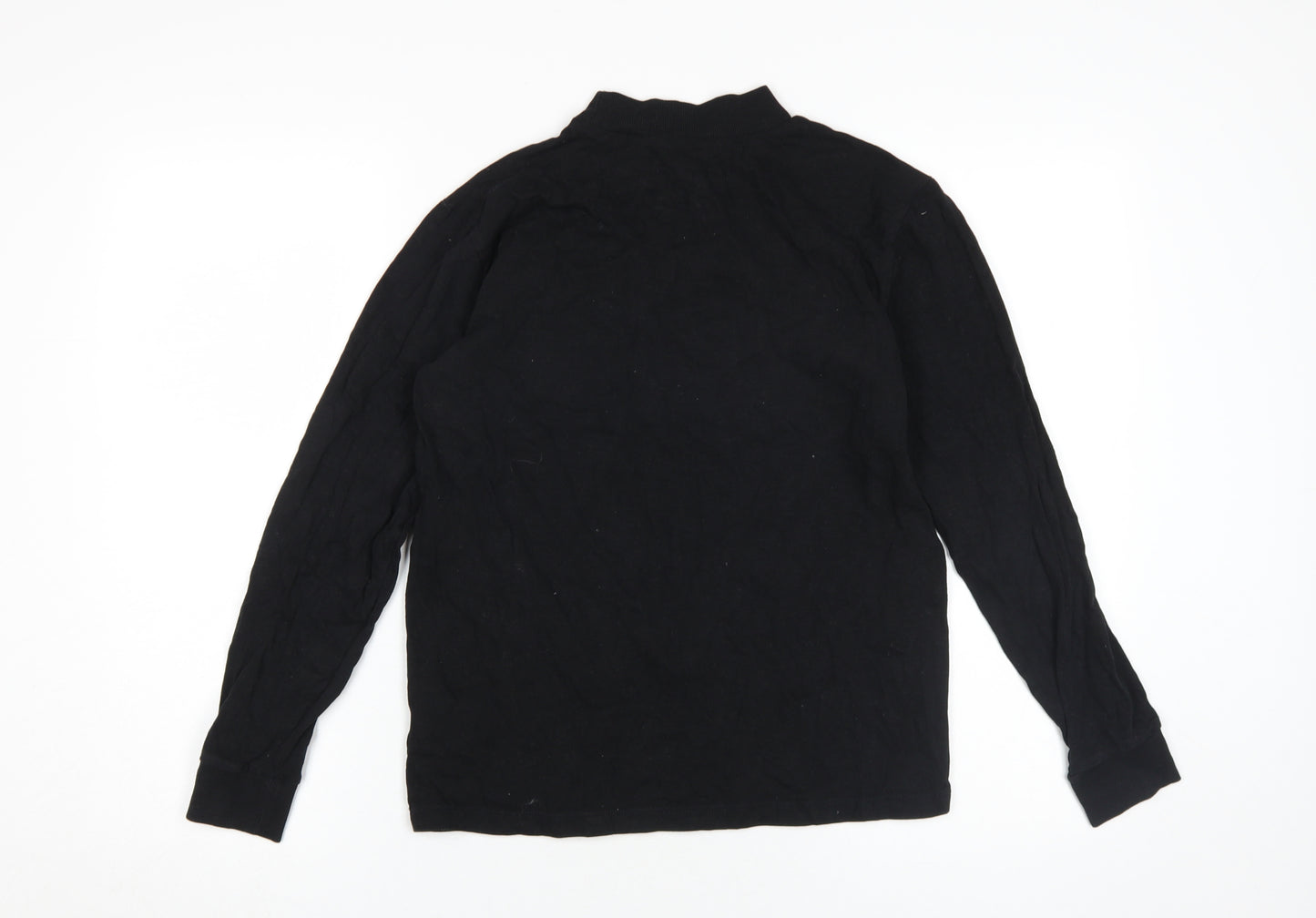 Next Boys Black Graphic Embroidered Long Sleeve T-Shirt