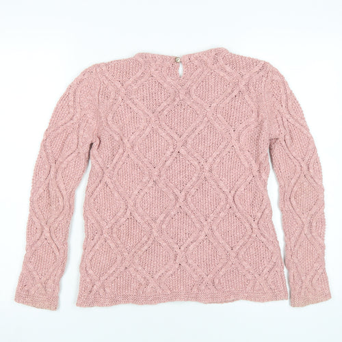 Zara Girls Pink Knit Pullover Jumper 11-12 Years
