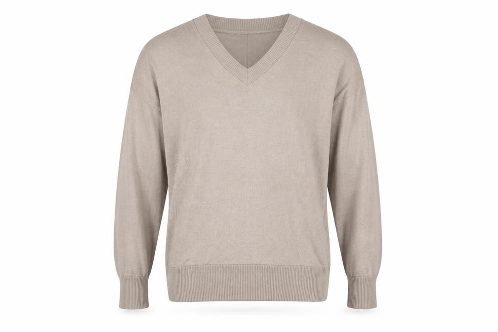 Front view of Next Beige V-Neck jumper L unisex adults