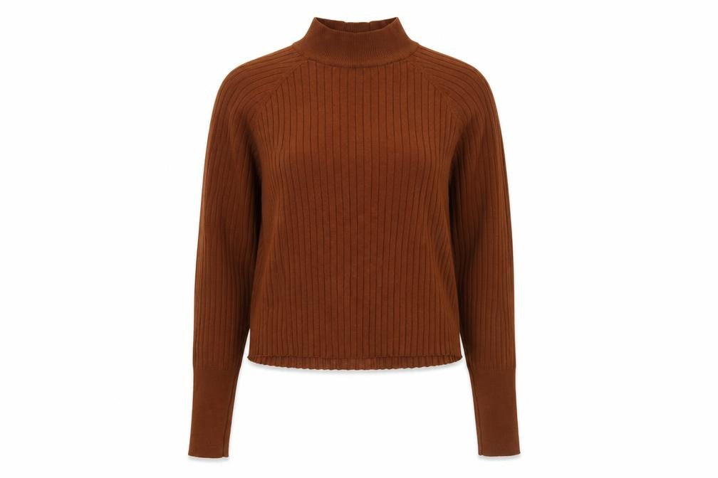 Zara Women’s Brown Mock Neck Cardigan, Size S