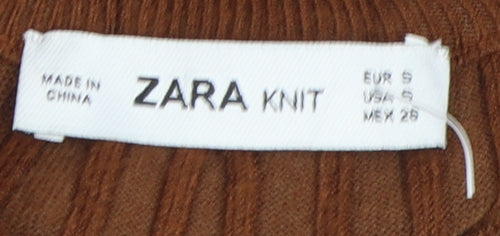 Zara Women’s Brown Mock Neck Cardigan, Size S