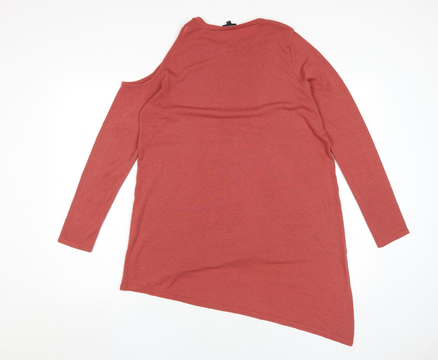 River Island Women's Red Asymmetrical T-Shirt Size 10