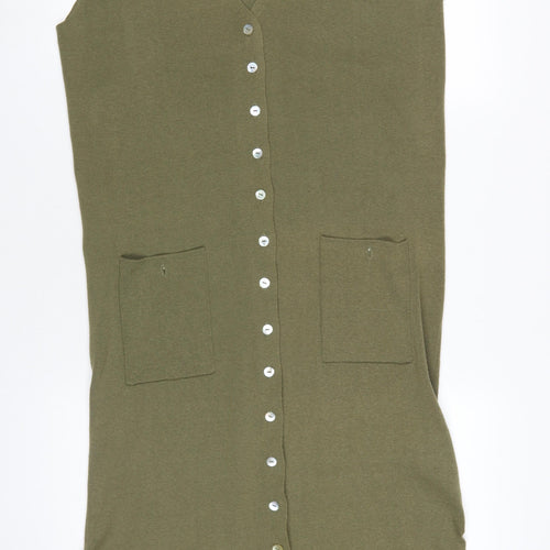 PRÉCIS Women's Green Knit Sleeveless Vest