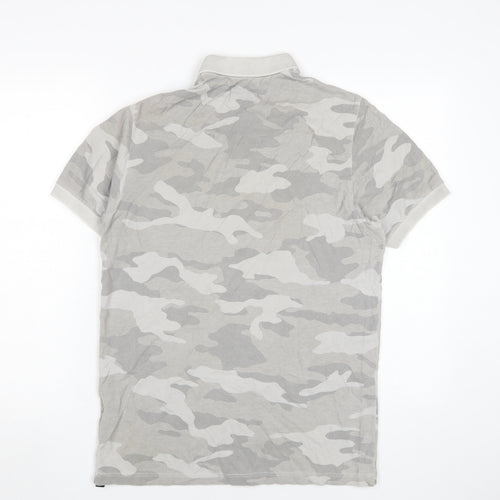Gran Sasso Men's Beige Camouflage Polo Shirt Size 20