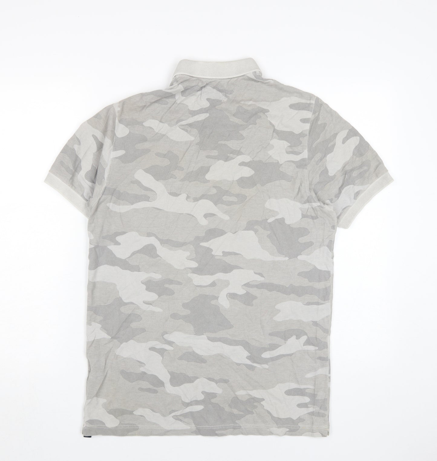 Gran Sasso Men's Beige Camouflage Polo Shirt Size 20