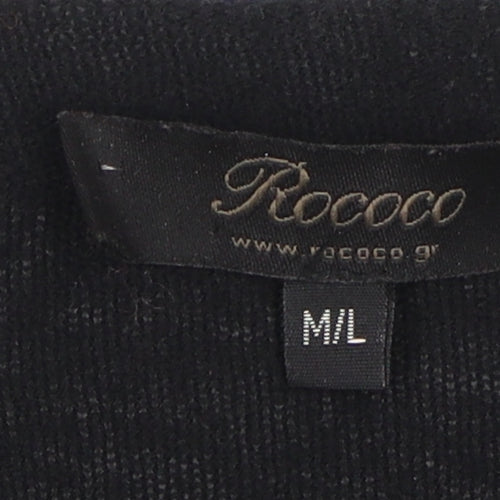 Rococo Women's Black Cape Jumper M - Elegant Knit Style