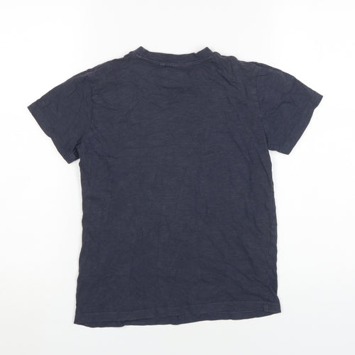 Next Boys Blue Embroidered T-Shirt, Age 9-10 Years, Cotton
