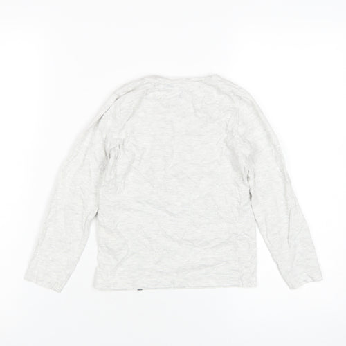 Okaidi Boys White Graphic Long Sleeve T-Shirt 6 Years