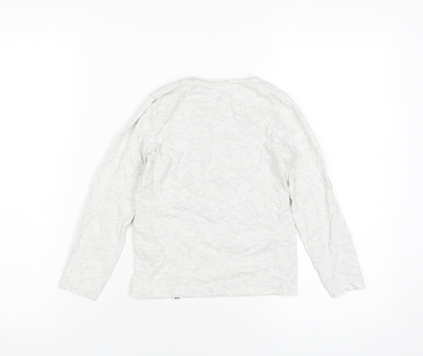 Okaidi Boys White Graphic Long Sleeve T-Shirt 6 Years
