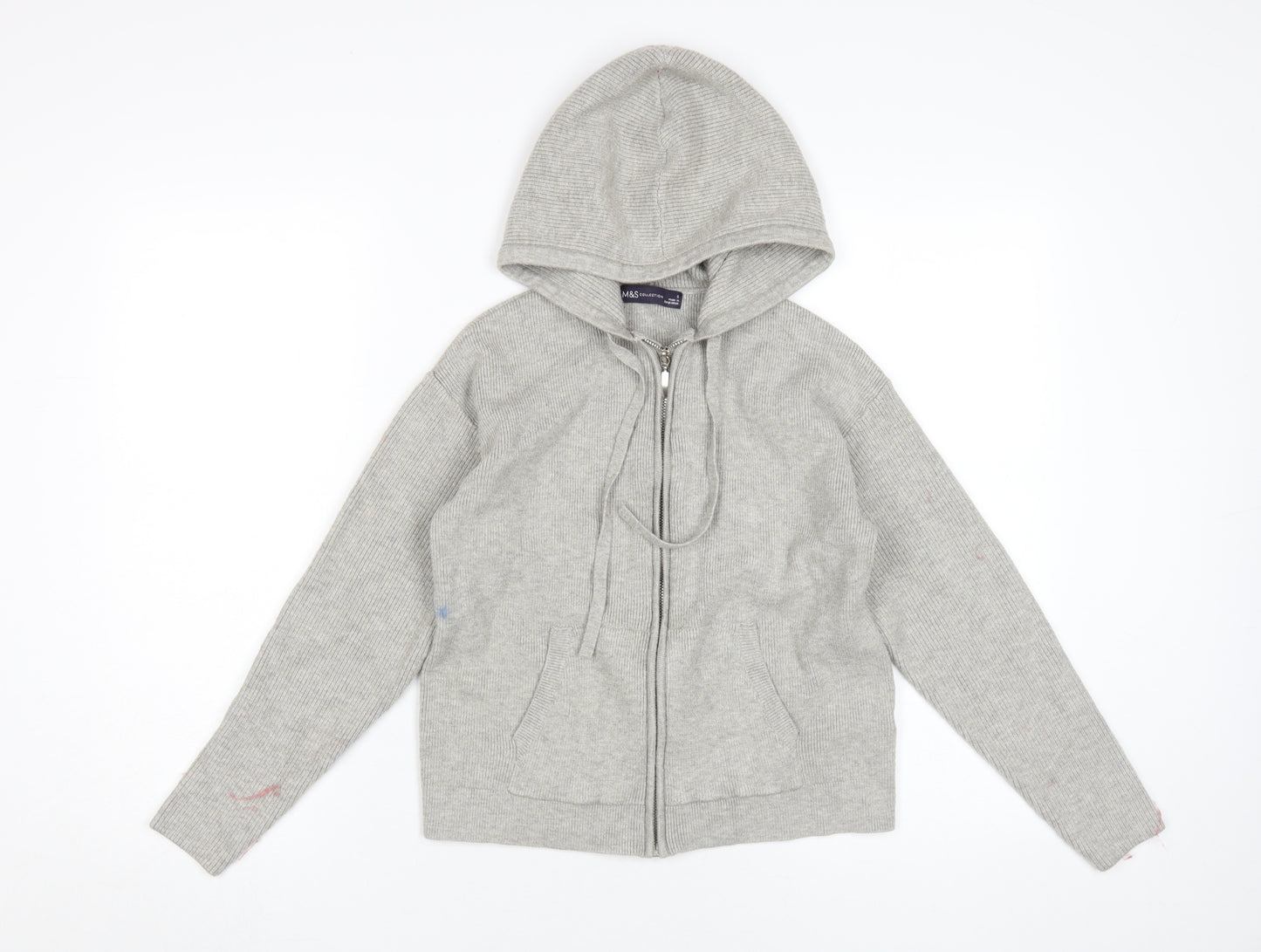 Marks and Spencer Women's Grey Full Zip Hoodie S