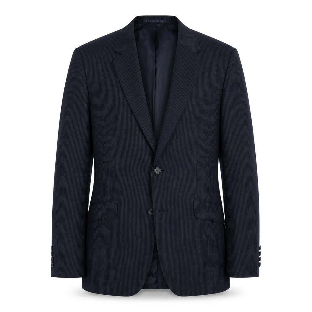 Front view of H&M Men's Black 40R Regular Blazer, 2-Button, Formal