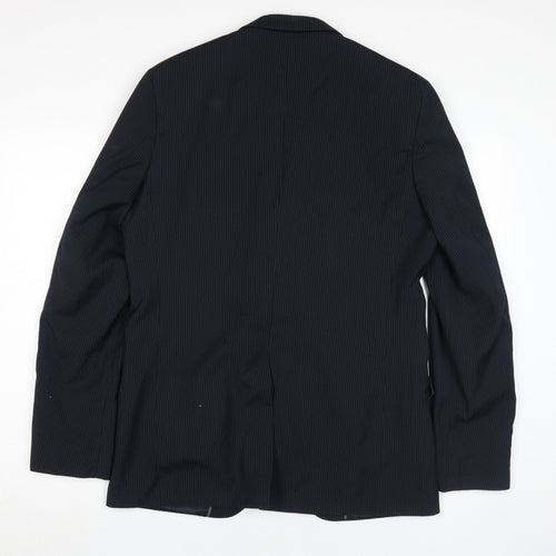 H&M Men's Black 40R Regular Blazer, 2-Button, Formal