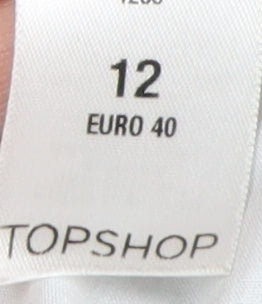 Topshop Women's Black Pinstripe Suit Jacket Size 12