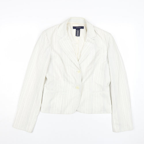 Jones Wear Women's Ivory Pinstripe Blazer Size 10