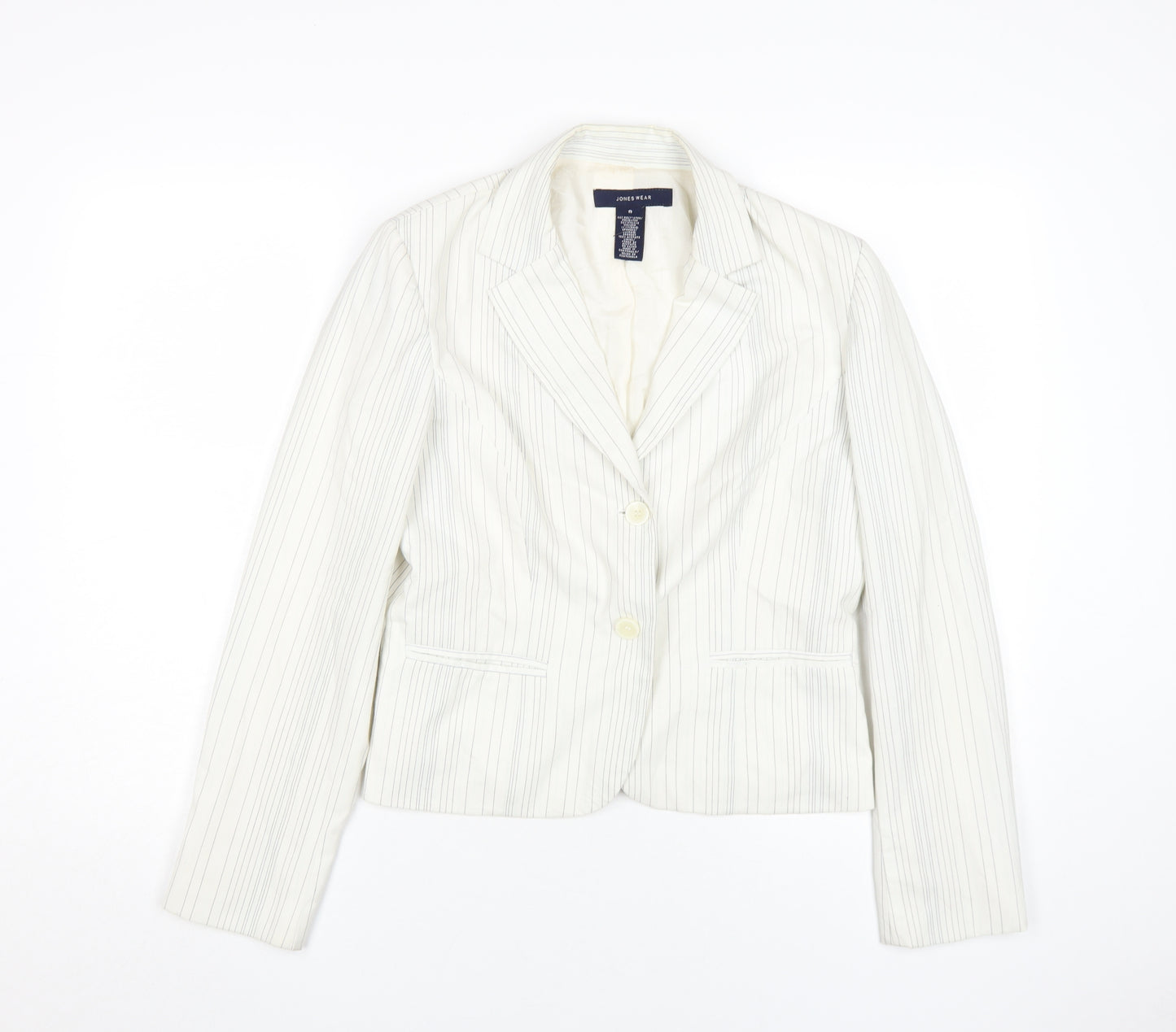 Jones Wear Women's Ivory Pinstripe Blazer Size 10
