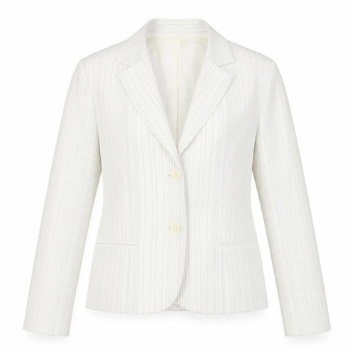 Jones Wear Women's Ivory Pinstripe Blazer Size 10