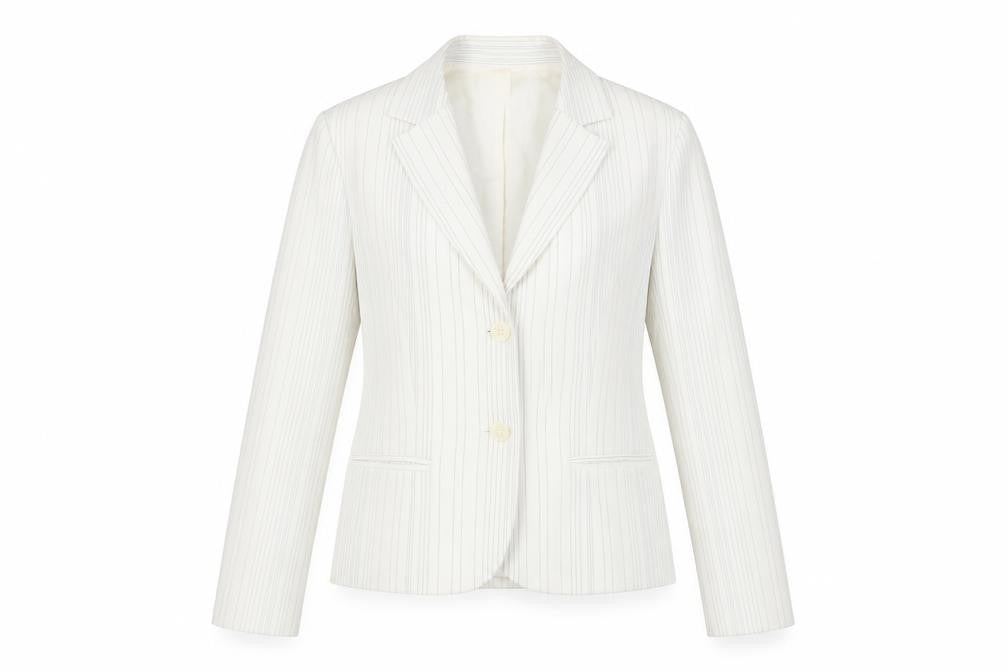 Jones Wear Women's Ivory Pinstripe Blazer Size 10