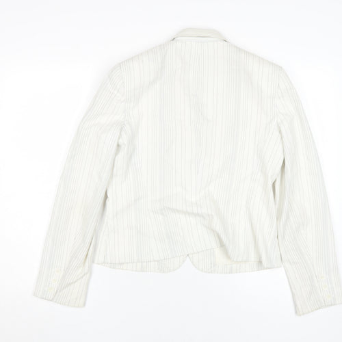 Jones Wear Women's Ivory Pinstripe Blazer Size 10