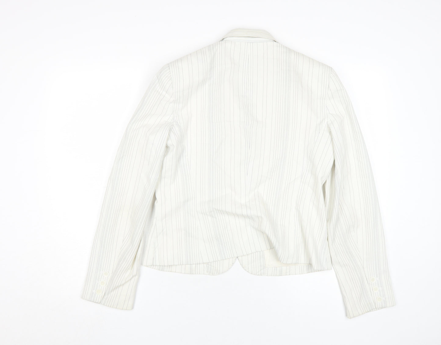Jones Wear Women's Ivory Pinstripe Blazer Size 10