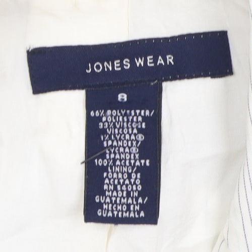 Jones Wear Women's Ivory Pinstripe Blazer Size 10