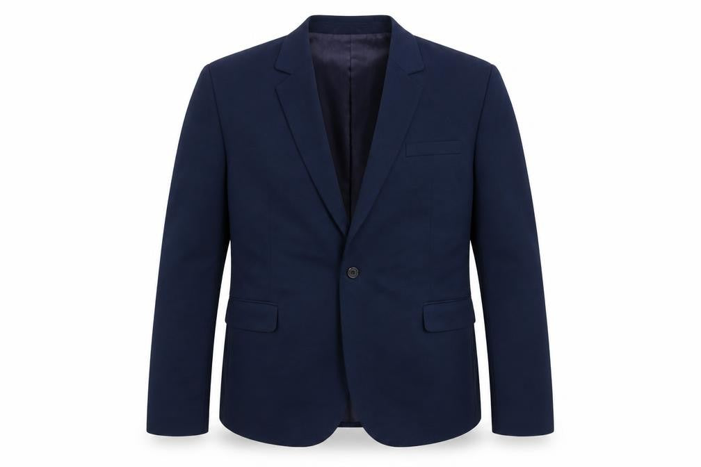 FLATSEVEN Men's Blue Blazer XL, Rayon Blend Fashion