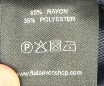 FLATSEVEN Men's Blue Blazer XL, Rayon Blend Fashion