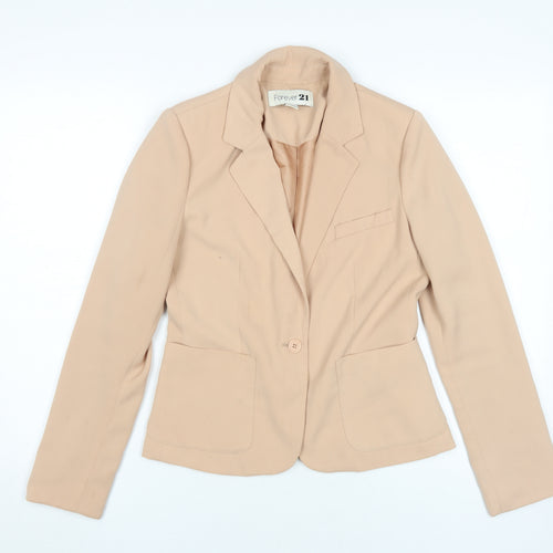 Forever 21 Women's Beige Blazer, Size S, Tailored Fit