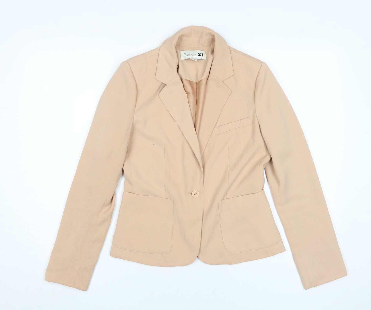 Forever 21 Women's Beige Blazer, Size S, Tailored Fit