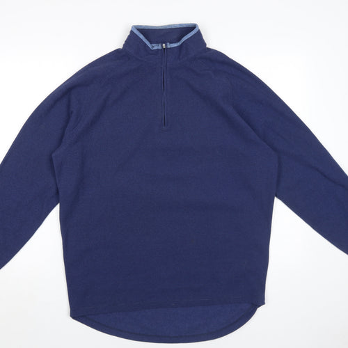 Peter Millar Men's Blue Quarter Zip Sweatshirt M