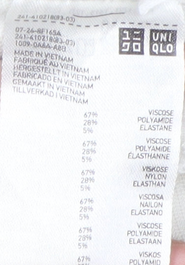 Uniqlo Women Ivory Straight Trousers XS