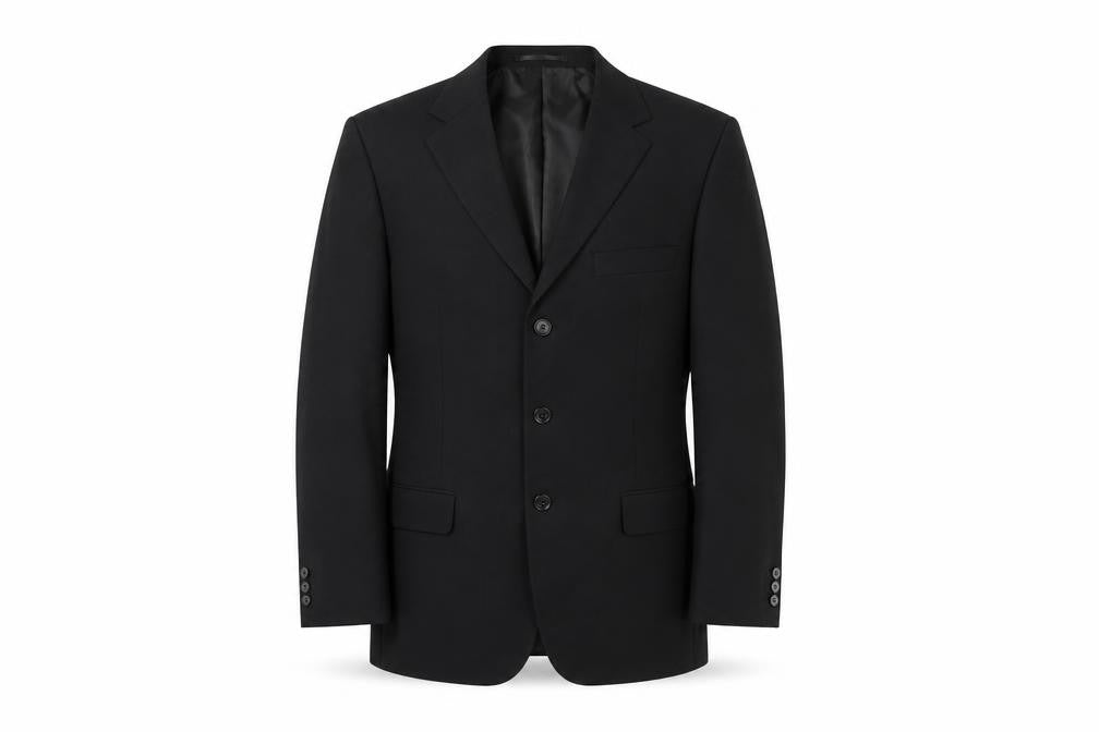 Front view of Scott & Taylor Men’s Black 38 Regular Blazer