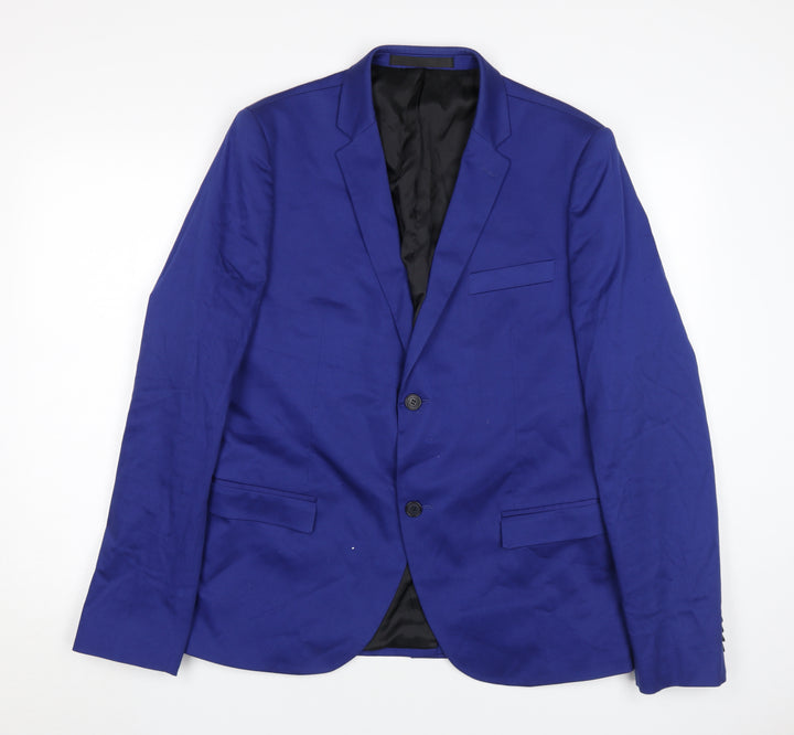 Topman Men’s Blue Slim Fit Blazer 44 - Casual Elegance