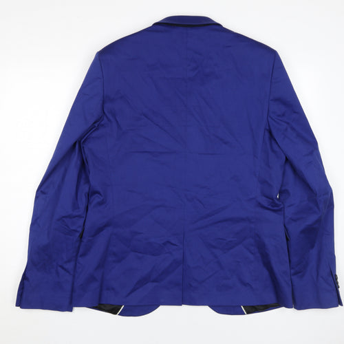 Topman Men’s Blue Slim Fit Blazer 44 - Casual Elegance
