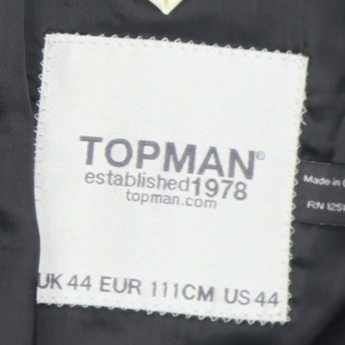 Topman Men’s Blue Slim Fit Blazer 44 - Casual Elegance